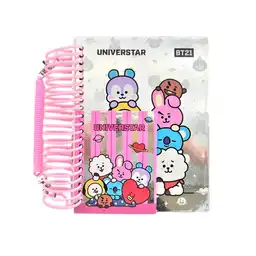 Bt21 Libreta Argollada 80 Hojas Con Bloc de Notas 20 Hojas