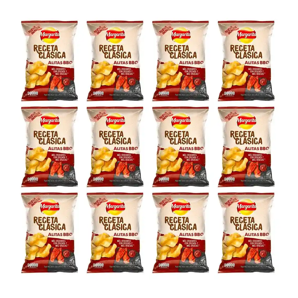 Pack Papas Receta Clásica Pollo Bbq 12 x 120 g