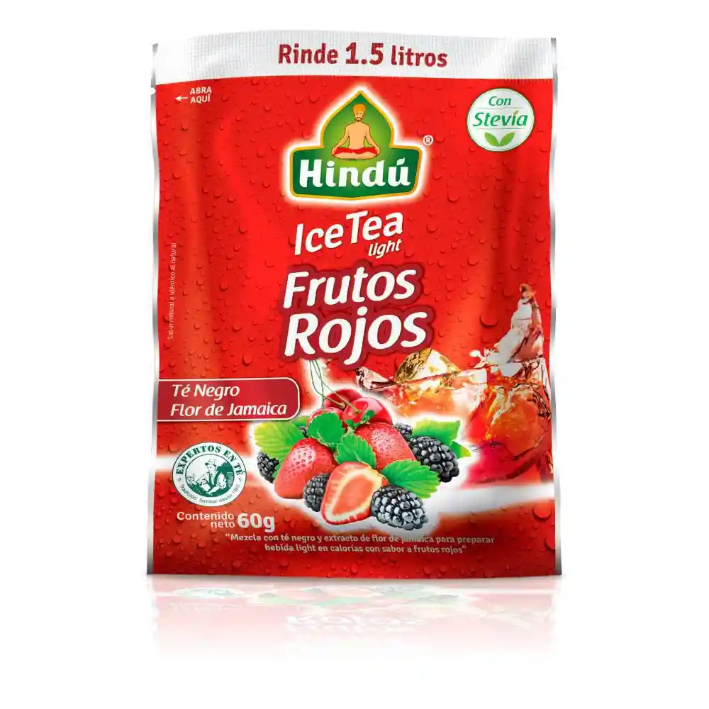 Hindú Té en Polvo Ice Tea Sabor a Frutos Rojos