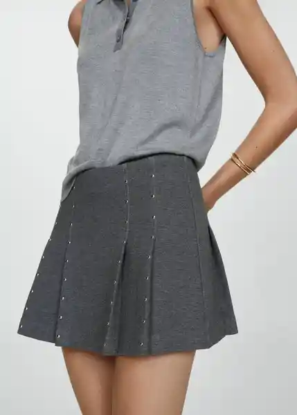 Falda Tachi Gris Medio Vigoré Talla L Mujer Mango