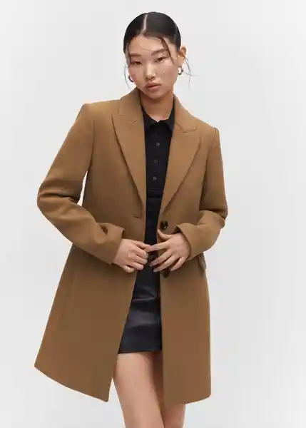 Abrigo Khalo Camel Talla S Mujer Mango