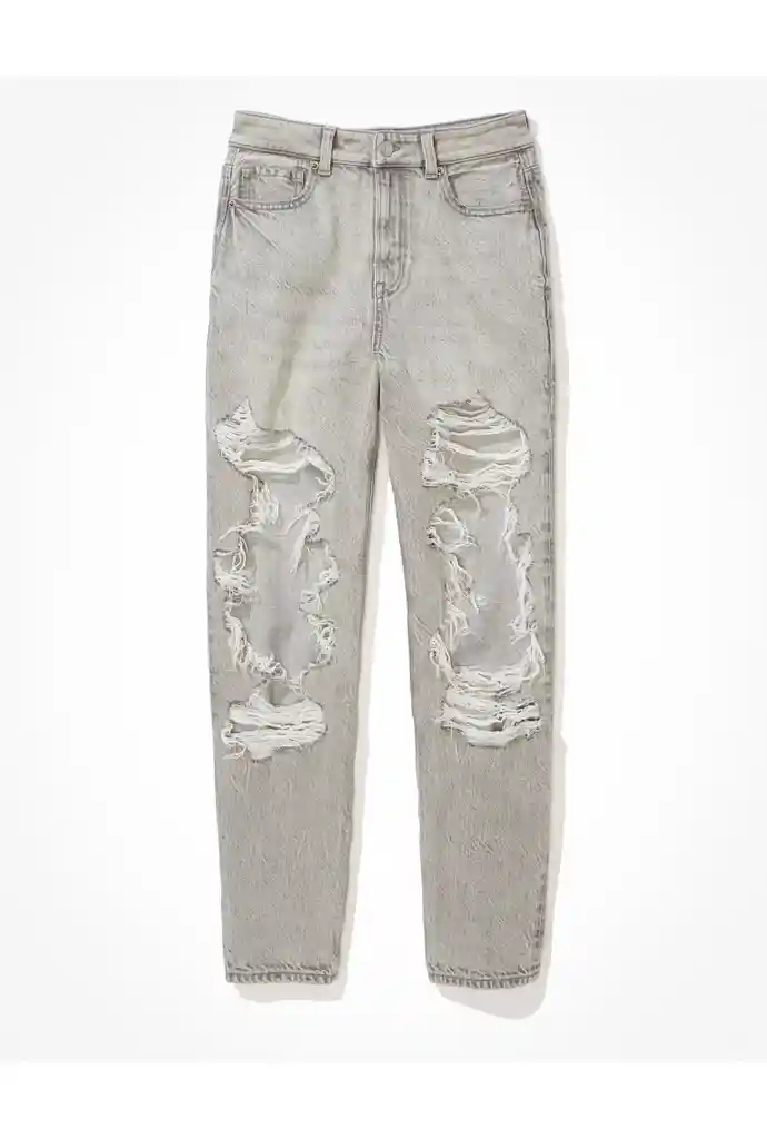 Jean Mom Gris Talla 8 Regular Mujer American Eagle