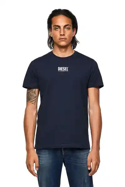 Diesel Camiseta T-Diegos-Ecosmallogo Azul Talla M