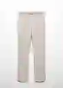 Pantalón Creta Gris Talla 44 Mujer Mango