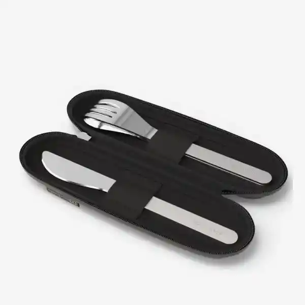 Monbento Set Cubierto Acero Mb Slim Negro