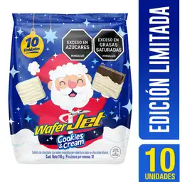 Jet Golosina Wafer Cuadrada Cookies & Cream 14 g x 10 Und