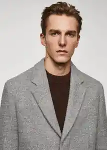 Abrigo Carpi Gris Medio Vigoré Talla XL Hombre Mango