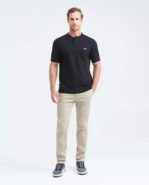 Camiseta Polo Neru Neck Negro Sombrío Ultraoscuro XXL Chevignon