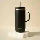 Qwetch Vaso Cold Cup Con Asa Isotérmico Negro 600 mL
