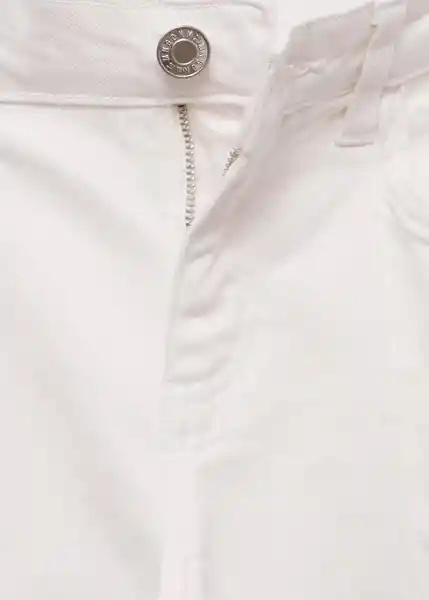 Jean Lora Off White Talla 36 Mujer Mango