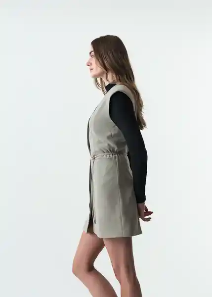 Vestido Mujer Gris Elefante Medio Talla L 573G035 Naf Naf