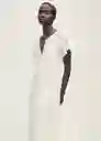 Vestido Moss Blanco Talla S Mujer Mango