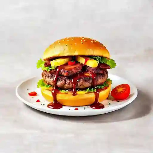 Hamburguesa De Res Con Costilla