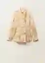 Camisa Parisi Mostaza Talla M Mujer Mango