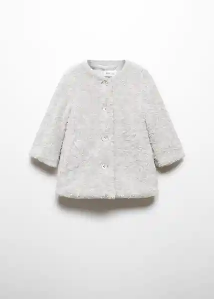 Abrigo Boni Gris Claro Vigore Talla 71 Niña Mango