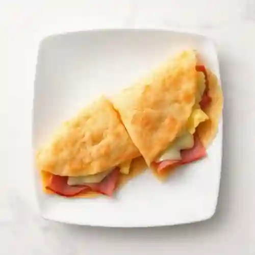 Crepe con Jamón Ahumado, Queso y Huevos