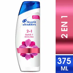 Head & Shoulders Suave y Manejable Shampoo 2 en 1 375 mL
