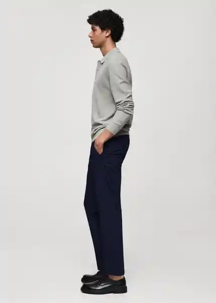 Pantalón Bologna Navy Talla 40 Hombre Mango