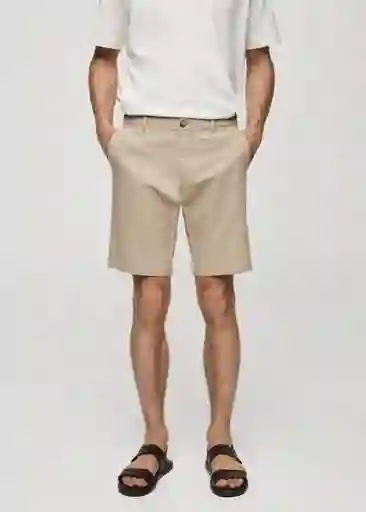 Bermuda Gracia Beige Talla 44 Hombre Mango