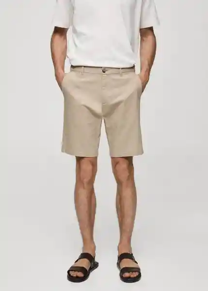 Bermuda Gracia Beige Talla 44 Hombre Mango