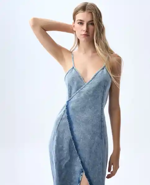 Vestido Mujer Azul Talla M 371G000_AZU114604 Americanino