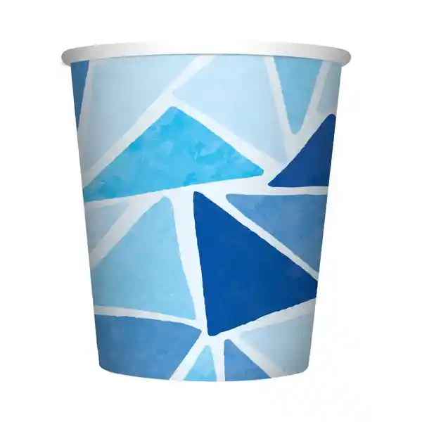 Sempertex Vaso Triángulos Azules 9 Oz