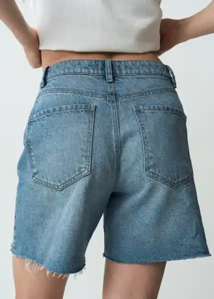 Short Aitana Mujer Azul Índigo Medio Talla 12 452G385 Naf Naf