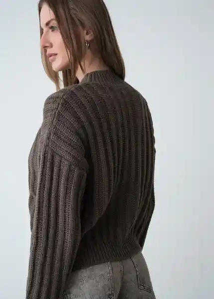 Tejido Mujer Gris Cable Talla S Naf Naf