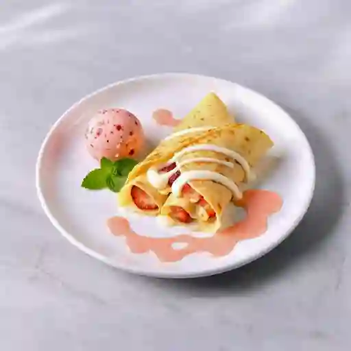 Crepe Fresa Y Queso