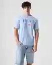 Camiseta Hombre Azul Talla L 842G000_AZU144115 Americanino