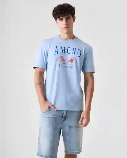 Camiseta Hombre Azul Talla L 842G000_AZU144115 Americanino