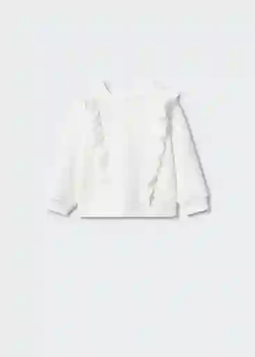 Buzo Sudadera Lisa Offwhite Talla 69 Niñas Mango