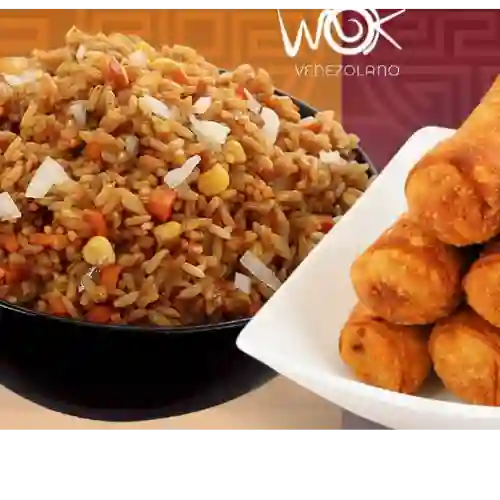Arroz Especial + 2 Rollos Chinos
