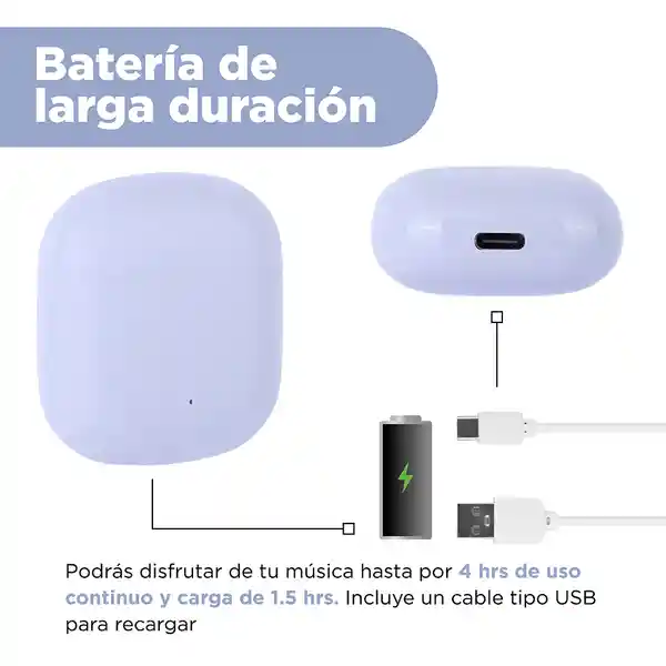 Audífonos Inalambricos Mini Morado Modelo K88 Miniso