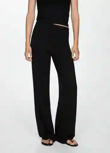 Pantalón Almibar Negro Talla M Mujer Mango