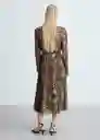 Vestido Amber Marron Talla S Mujer Mango