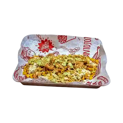 Desgranado pollo carne con papas