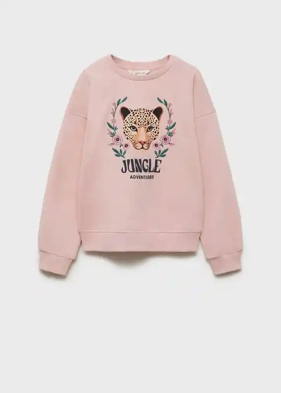 Sudadera Jungle Rosa Talla 12 Niñas Mango