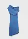 Vestido Marina Azul Talla M Mujer Mango