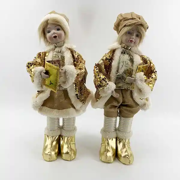 Burica Muñeco Cantores Musical Movimiento Dorado 45 cm