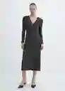 Vestido Pomelo Negro Talla XS Mujer Mango