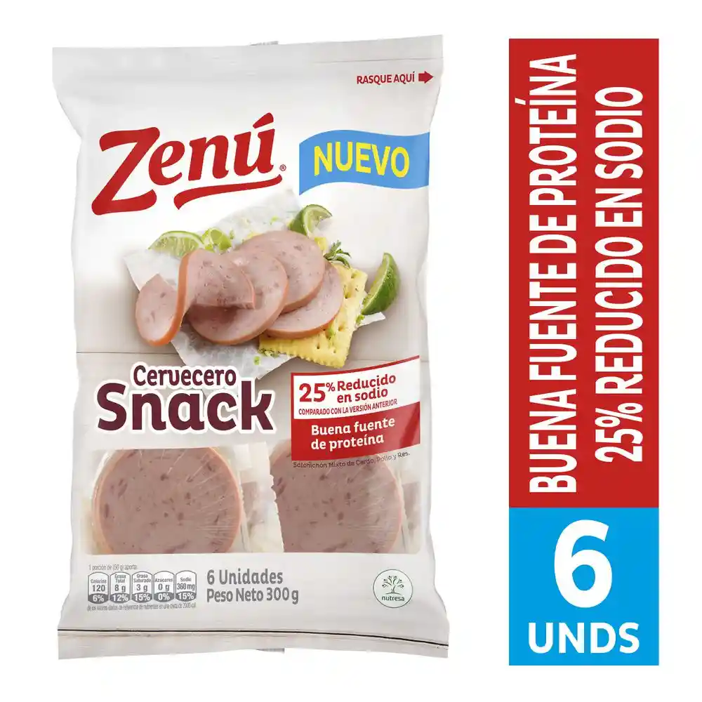 Zenú Salchichón Cervecero Snack