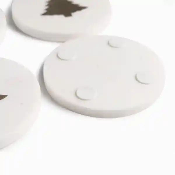 Set Portavaso Árbol Navidad Mármol Ambiente Gourmet