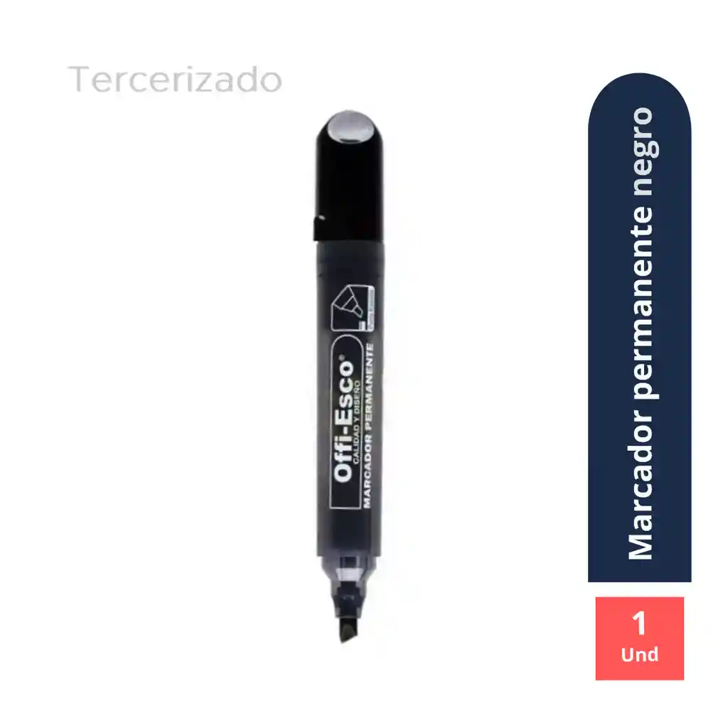 Marcador permanente Negro Offi-Esco 