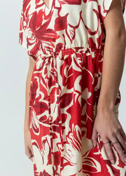 Vestido Lenni Mujer Rojo Pompeya Oscuro Talla S 572G344 Naf Naf