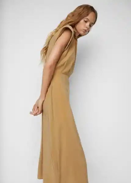 Vestido Ponsa-W Camel Talla L Mujer Mango