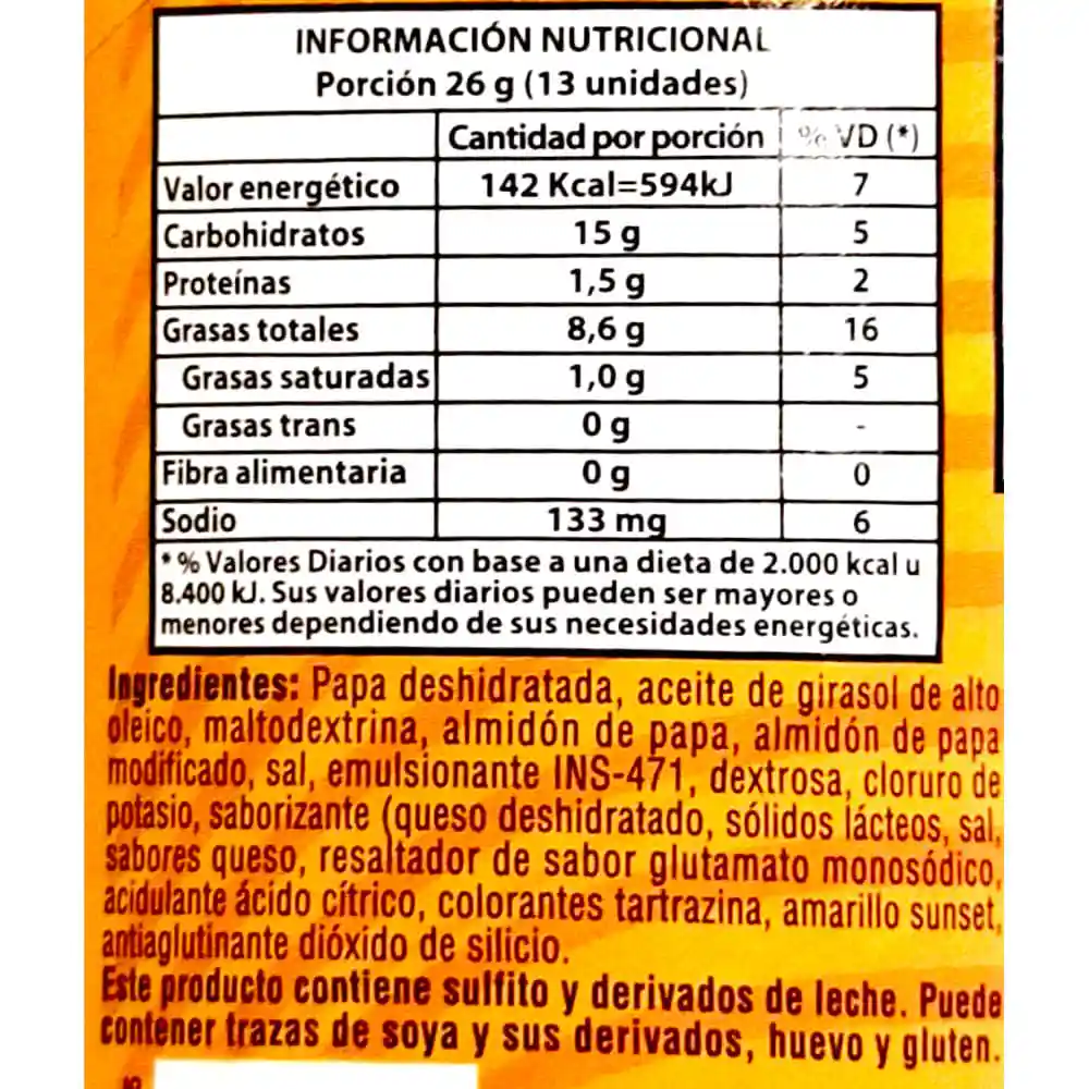 Snacks Kryzpopaps Fritas Queso 14Uds