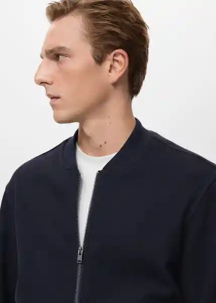 Buzo Sudadera Alludiab Navy Talla M Hombre Mango