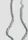 Collar Jolie Plata Talla 99 Mujer Mango