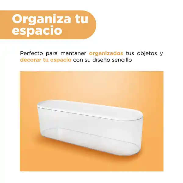 Organizador Plástico Transparente Sin Tapa Serie Miniso